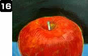 リンゴの油彩画（Ｆ４号）制作過程（実技：小屋哲雄）