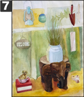 水彩画の制作過程（実技・小屋由里子）
