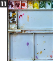 水彩画の制作過程（実技・小屋由里子）